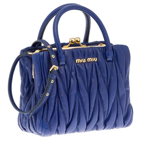 miu miu motorcycle bag blue and black